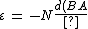 \varepsilon \, =\, -N\frac { d(BA) }{ dt }